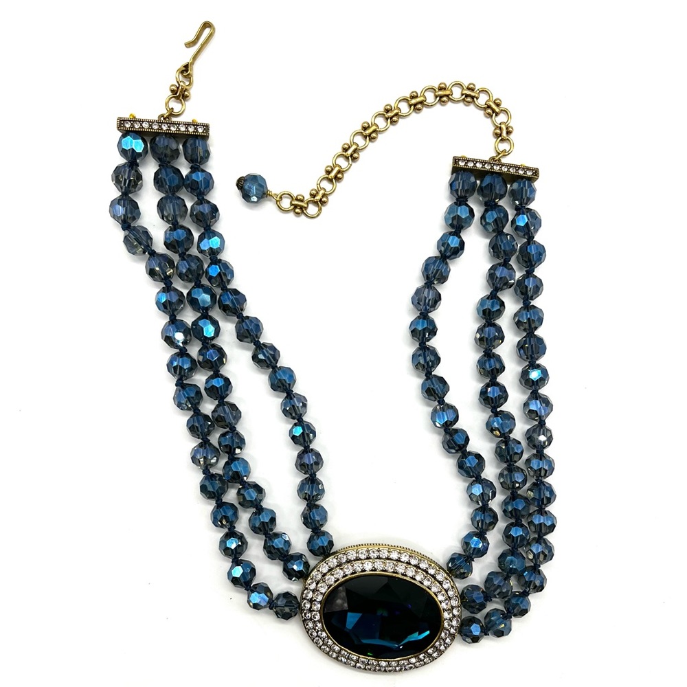 Heidi Daus 🆕 Montana color drop Swarovski crystal necklace - Picture 4 of 10